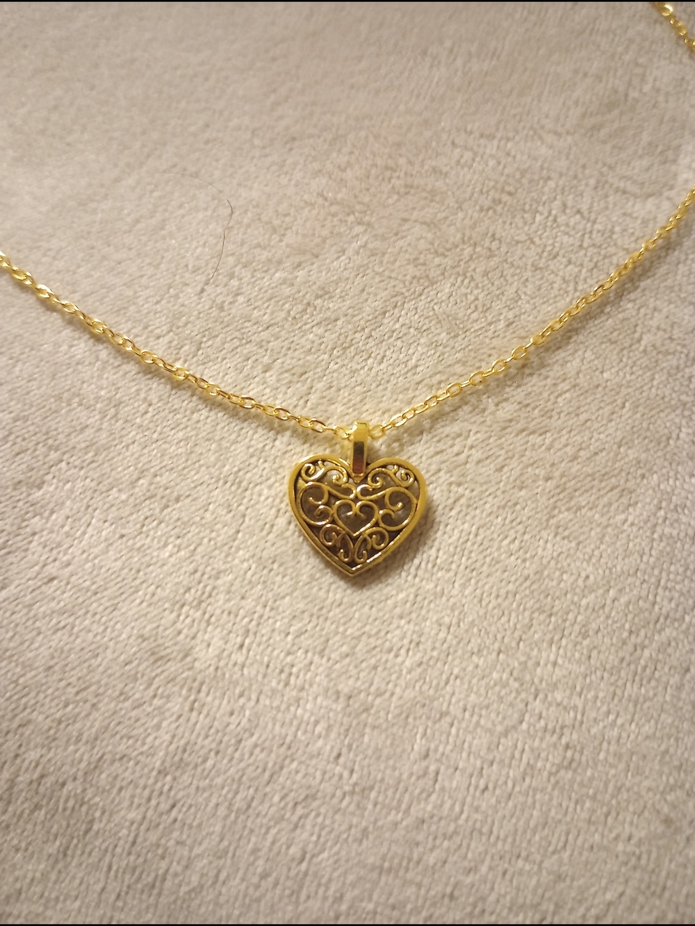 Heart Filigree Pendant Necklace - Women's Jewelry